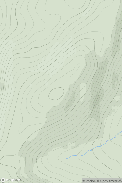 Thumbnail image for An Leth-chreag [Kyle of Lochalsh to Garve] showing contour plot for surrounding peak